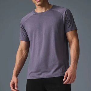 Alo Yoga Triumph Crew Neck Tee - Italian Plum